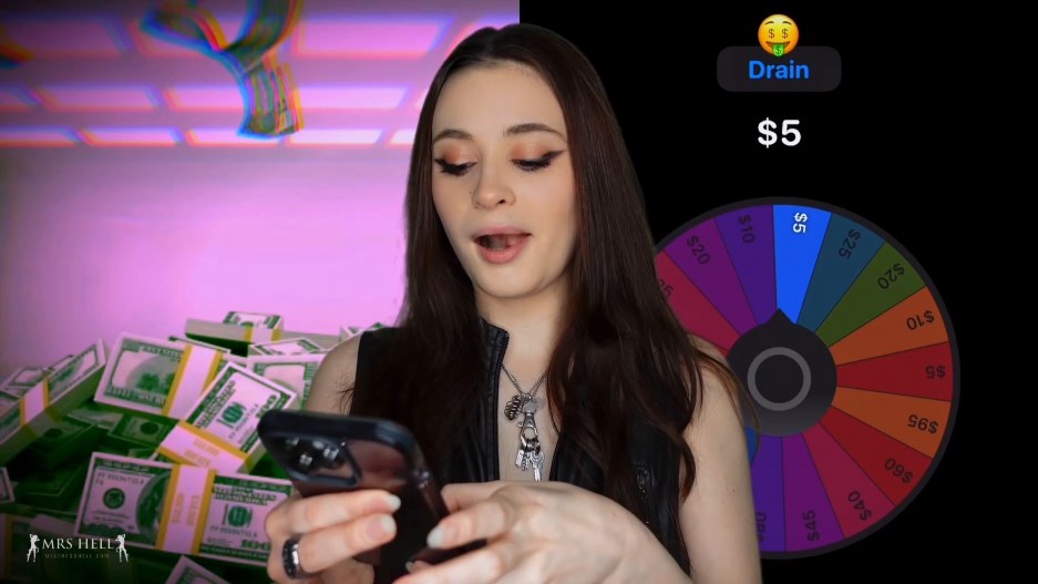 MrsHell - Findom Wheel Wallet Drain Game